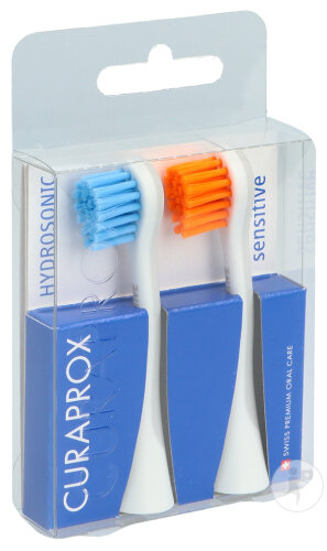 Curaprox Hydrosonic Ersatzbürsten Sensitive Blau-Orange 2 Stück