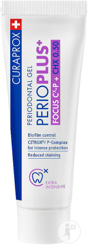 Curaprox Perio Plus+ Focus Gel Zahnpasta CHX 0,5% Tube 10ml