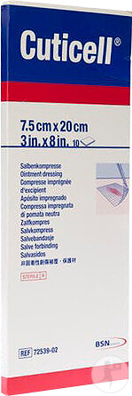 Cutimed Cuticell Salbenkompresse 7,5x20cm 10 Stück (7100702)
