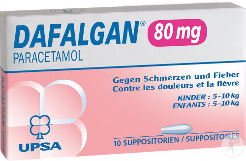 Dafalgan Zäpfchen 80mg 10 Stück