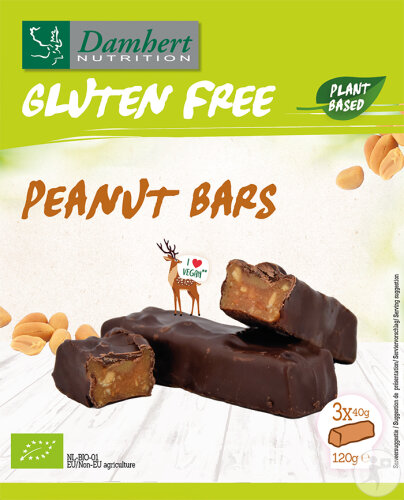 Damhert Glutenfreie Erdnussriegel Bio 3 Stück