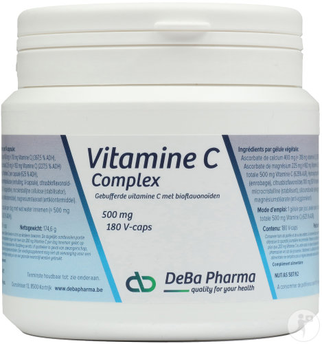 Deba Vitamin C Complex 500mg Mit Bioflavonoiden 180 Vegetarische Kapseln
