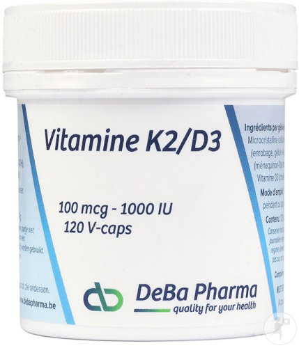 Deba Vitamin K2/D3 100mcg/1000IU Nahrungsergänzungsmittel 120 Kapseln
