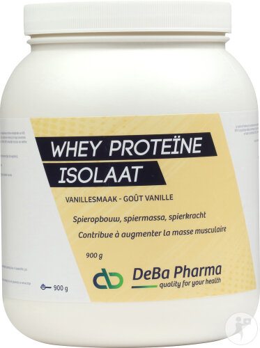 Deba Whey Protein Isolate Molkenproteinisolat Pulver Vanillegeschmack 900g 