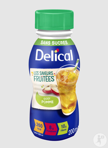 Delical Getränk Mit Fruchtigen Aromen Apfel Ohne Zucker 4x200ml-2