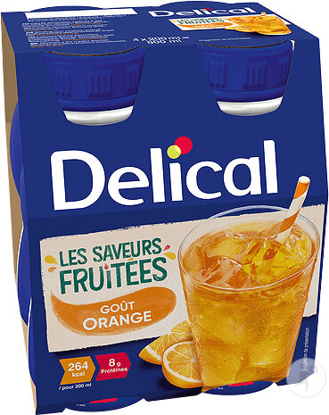 Delical Getränk Mit Fruchtigen Aromen Orange Ohne Zucker 4x200ml