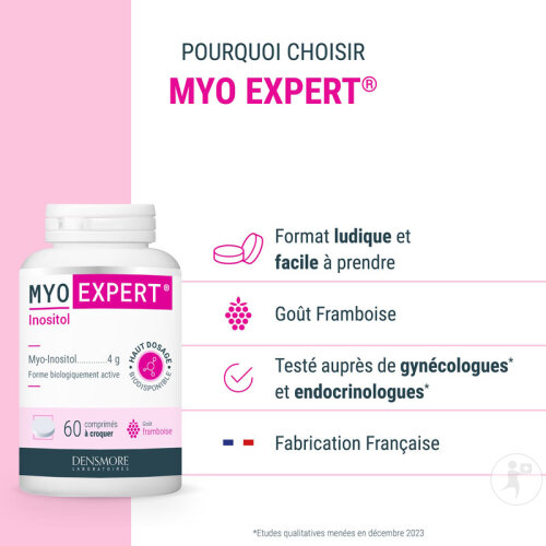 Densmore Myo Expert Bioaktives Myo-Inositol 60 Kautabletten-3