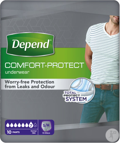 Depend Inkontinenzslips Unterwäsche Normal Absorbing Herren Größe S/M 10 Stück