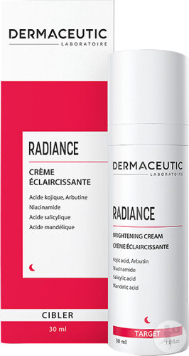 Dermaceutic Radiance Aufhellende Creme Kojisäure Arbutin Niacinamid Salicyl- Mandelsäure 30ml