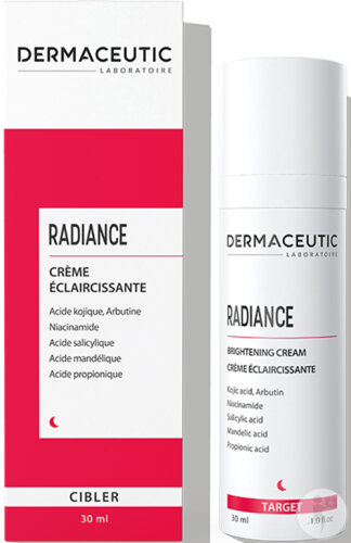 Dermaceutic Radiance Aufhellende Creme Kojisäure Arbutin Niacinamid Salicyl- Mandelsäure 30ml