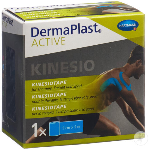 Dermaplast Active Kinesiotape 5cmx5m Blau 1 Stück