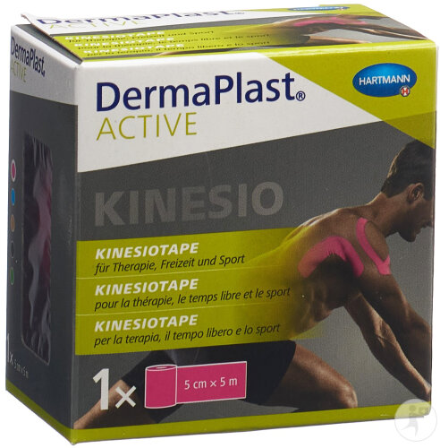 Dermaplast Active Kinesiotape 5cmx5m Rosa 1 Stück