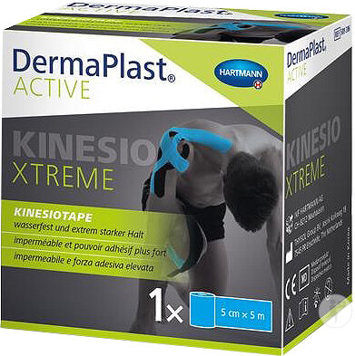 DermaPlast Active Kinesiotape Xtreme 5cm x 5m Blau 1 Stück