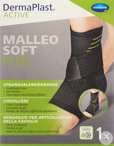 DermaPlast Active Malleo Soft Plus Sprunggelenkbandage Grösse 3 Links/ Rechts 1 Stück
