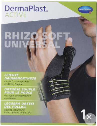 DermaPlast Active Rhizo Soft Universal Grösse 1 Leichte Daumengelenkorthese 1 Stück