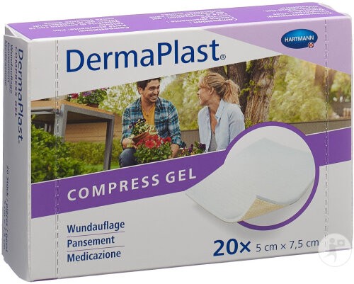 Dermaplast Compress Gel 5x7,5cm 20 Stück