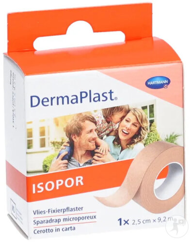 Dermaplast Isopor Heftpflaster 2,5cmx9,2m Vlies Hautfarbe 1 Stück