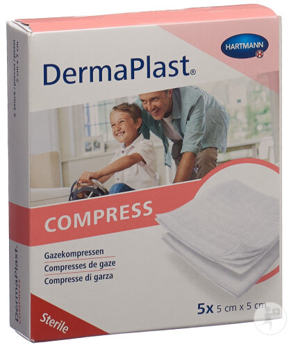 Dermaplast Kompresse 5x5cm 8-Lagen 5x2 Stück