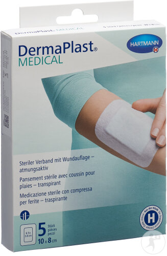 Dermaplast Medical Vliespflaster 10x8cm 5 Stück