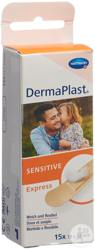 Dermaplast Sensitive Express Strips 19x72mm 15 Stück