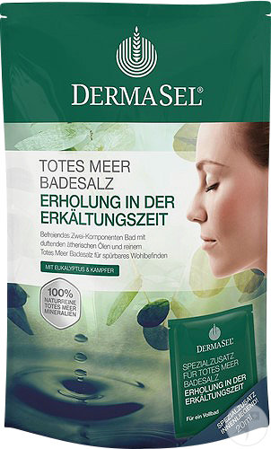 Dermasel Badesalz Erkältungszeit Beutel 400g + Erkältungszeit 20ml
