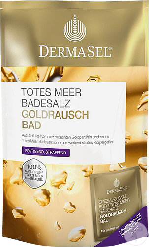 Dermasel Badesalz Goldrausch Beutel 400g + Goldrausch 20ml
