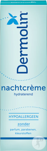 Dermolin Feuchtigkeitsspendende Nachtcreme Für Empfindliche Haut Pumpflakon 50ml