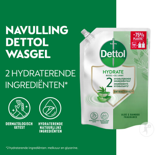 Dettol Feuchtigkeitsspendendes Antibakterielles Waschgel Aloe Vera Nachfüllung 1 Stück-3