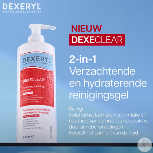Dexeclear Feuchtigkeitsspendender Beruhigender Reiniger Für Zu Akne Neigende Haut Pumpflasche 400ml-2