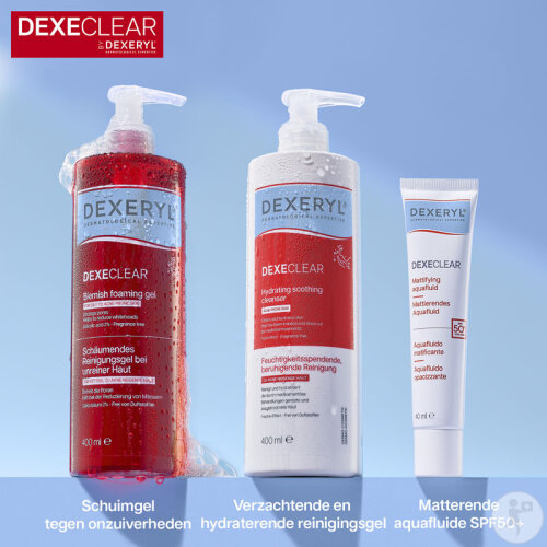 Dexeclear Feuchtigkeitsspendender Beruhigender Reiniger Für Zu Akne Neigende Haut Pumpflasche 400ml-7
