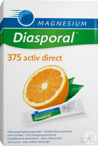 Magnesium Diasporal 375 Activ Direct Orangengeschmack 60 Sticks