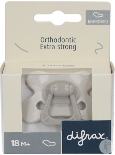 Difrax Dental Schnuller Silikon Extra Stark 18+ Monate Melody 1 Stück (342)