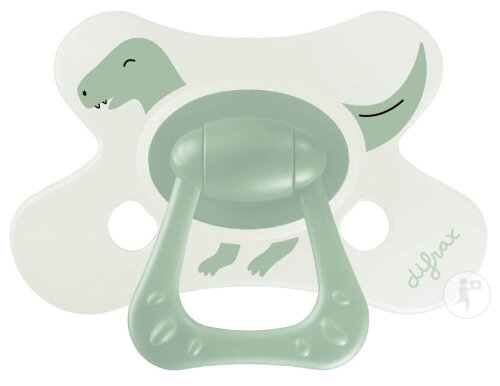 Difrax Natural Schnuller 18 Monate+ Little Green Dino 1 Stück (803B32)