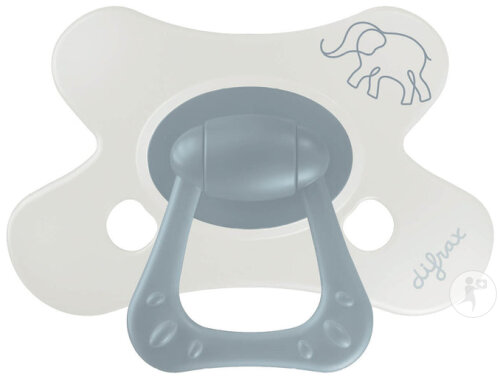 Difrax Natural Schnuller 6 Monate+ Little Grey Elephant 1 Stück (127B31)