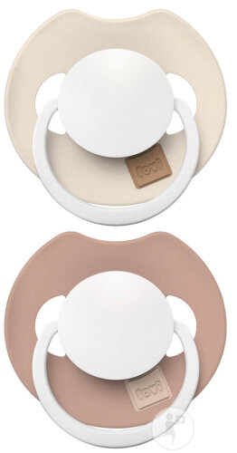 Difrax Prime Dynamic Prime Glow Schnuller 0-6 Monate Ivory/Blush 2 Stück