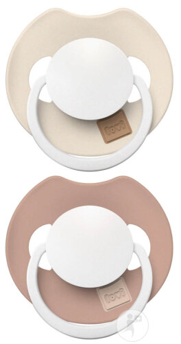 Difrax Prime Dynamic Prime Glow Schnuller 6-18 Monate Ivory/Blush 2 Stück