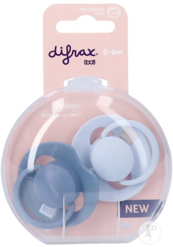 Difrax Prime Dynamic Schnuller 0-6 Monate Baby Blue/Blue 2 Stück