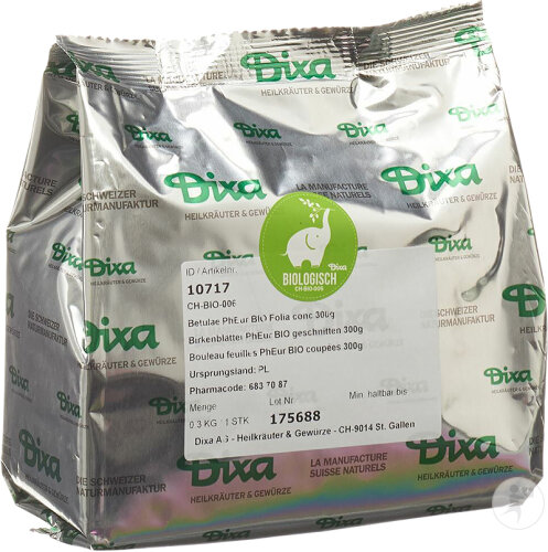 Dixa Birkenblätter PhEur Bio Geschnitten Beutel 300g