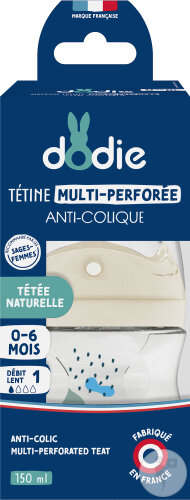 Dodie Babyflasche Nature Blau 0-6 Monate Debit 1 150ml 1 Stück