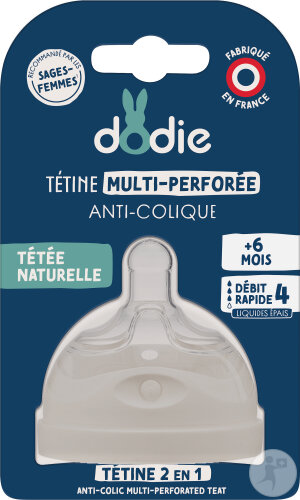 Dodie Multi-Perforierter Sauger +6 Monate Dickflüssig Debit 4 1 Stück