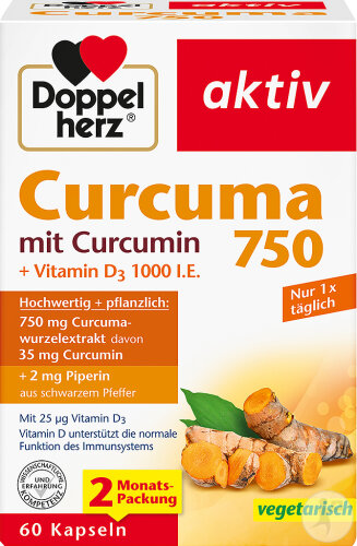Doppelherz Aktiv Curcuma 750 Kapseln 60 Stück