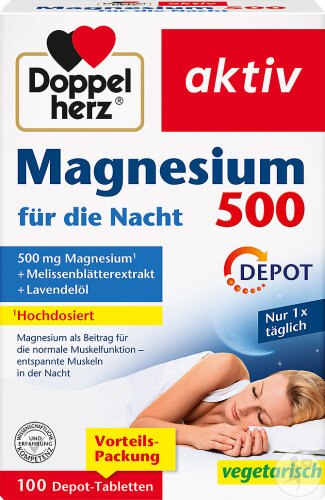 Doppelherz Aktiv Magnesium 500 Nacht Tabletten 100 Stück