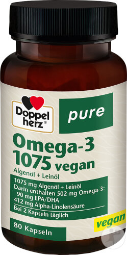 Doppelherz Pure Omega-3 1075 Vegan Kapseln 80 Stück