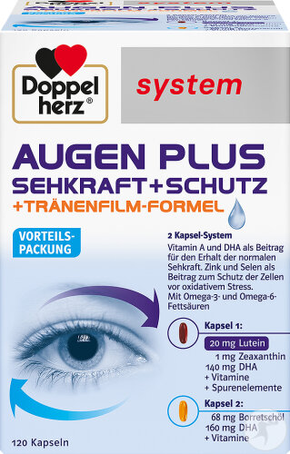 Doppelherz System Augen Plus Sehkraft + Schutz Kapseln 120 Stück