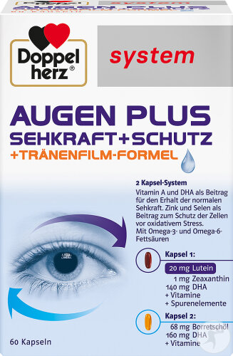 Doppelherz System Augen Plus Sehkraft + Schutz Kapseln 60 Stück