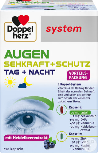 Doppelherz System Augen Sehkraft + Schutz Kapseln 120 Stück
