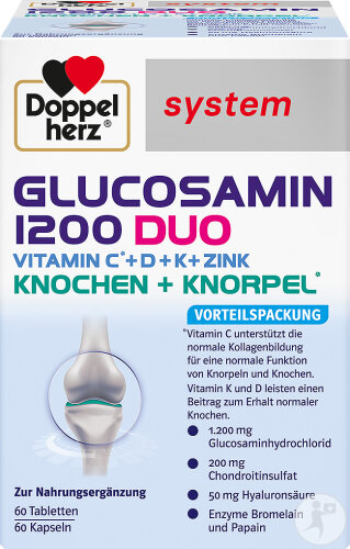 Doppelherz System Glucosamin 1200 Duo Kapseln 120 Stück