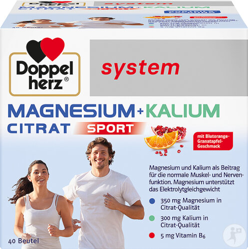 Doppelherz System Magnesium + Kaliumcitrat Granulat 40 Stück
