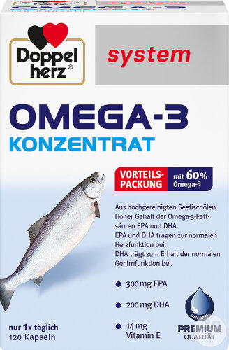 Doppelherz System Omega-3 Konzentrat 120 Kapseln