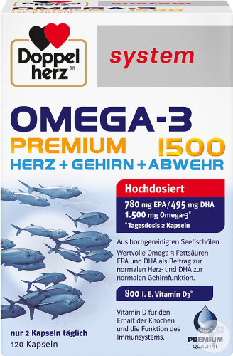 Doppelherz System Omega-3 Premium Kapseln 120 Stück